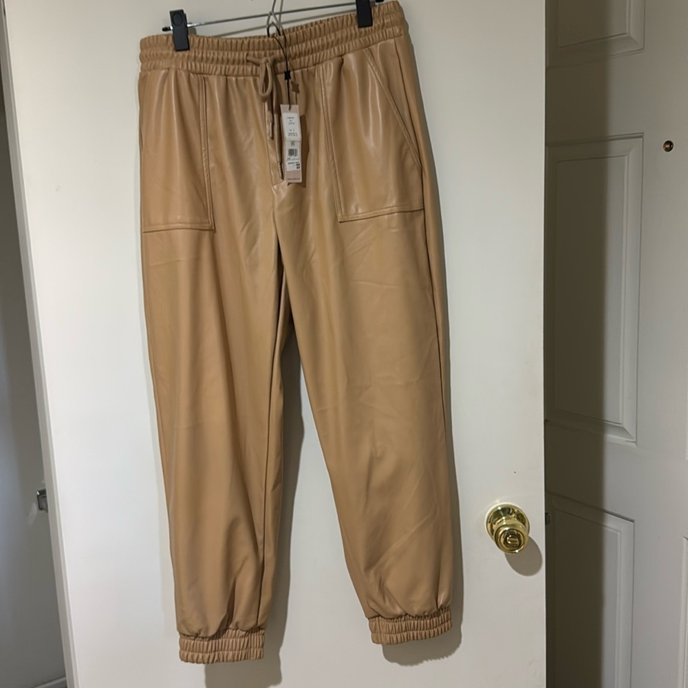 BCBGeneration Faux leather jogger Tan Large